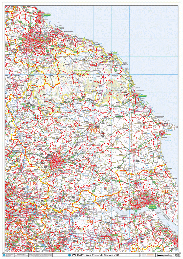 The York Postcode Map for the entire YO Postcode Area – Map Logic