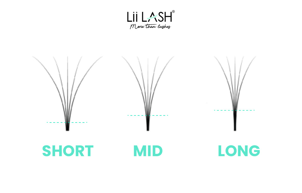 different fan stem - short, mid, long stem for different effects