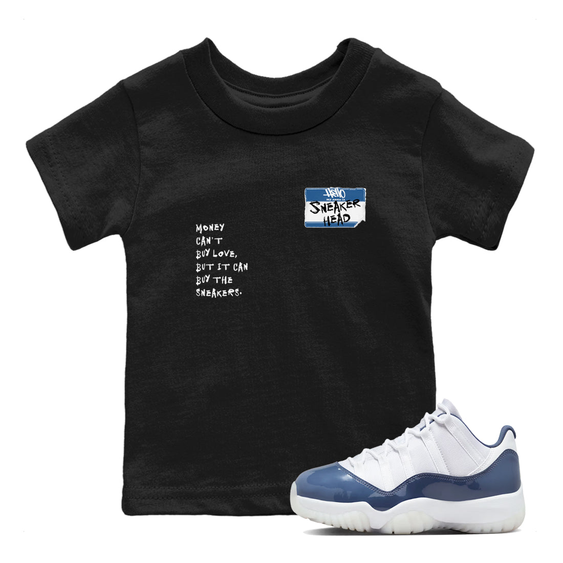 Sneakerhead Badge SNRT Sneaker Tees Kids - Air Jordan 11 Diffused Blue