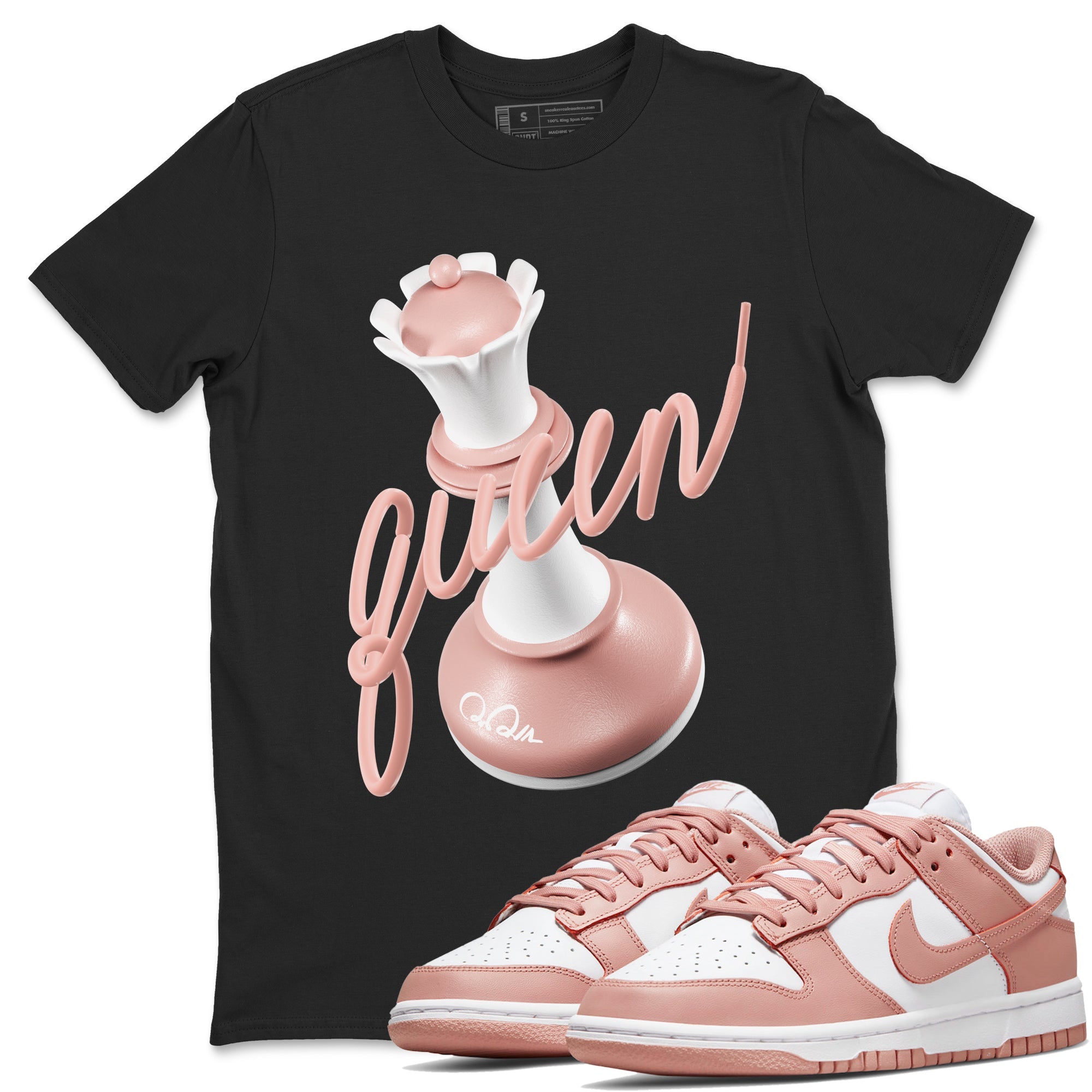 3D Queen SNRT Sneaker Tee - Dunk Rose Whisper