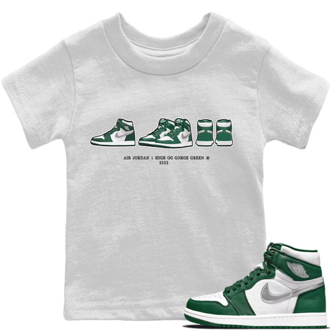 Baseball Jersey Custom Text match Jordan 1 High OG Gorge Green, Custom Team  Name Number Shirt, Personalized sneaker shirt