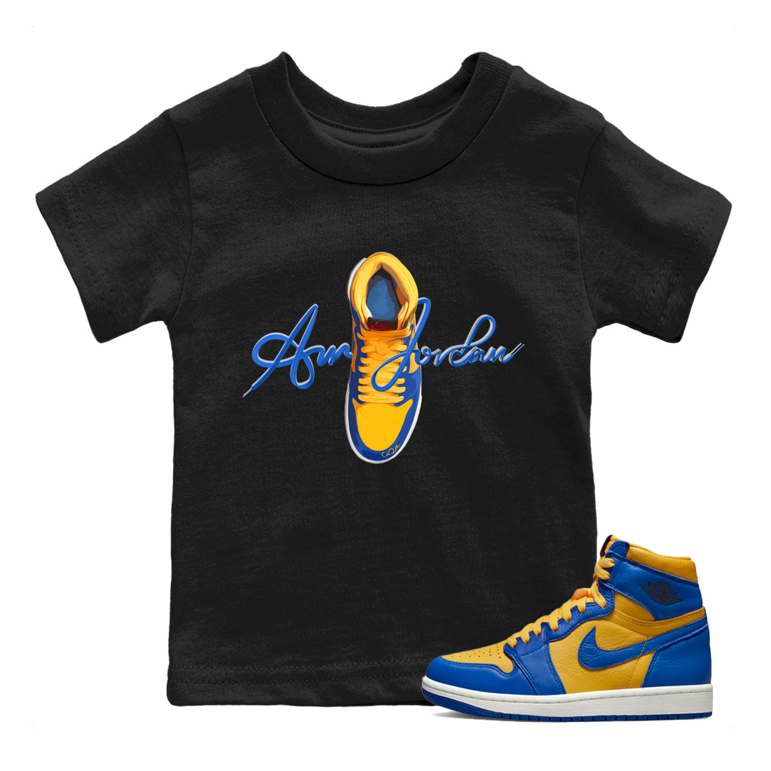 Jordan 1 Game Royal Varsity Maize | Love Bite Kids Shirts | SNRT