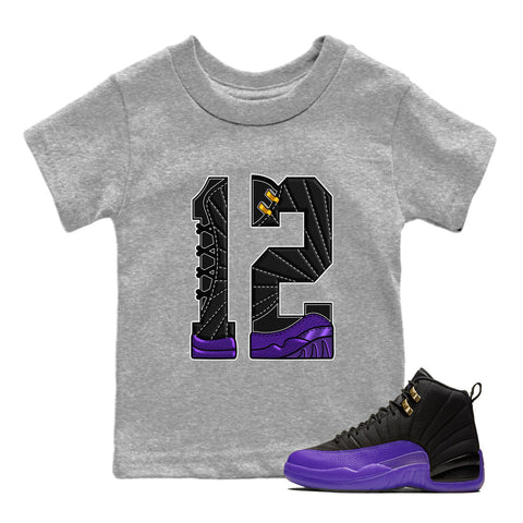 Jordan 13 kids sneaker lakers collection matches shirts designed for kids  to match the Jordan 13 lakers sneakers