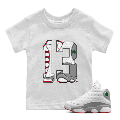 23-J13 Graphic to Match Jordan 13 Brave Blue Navy T-shirt 