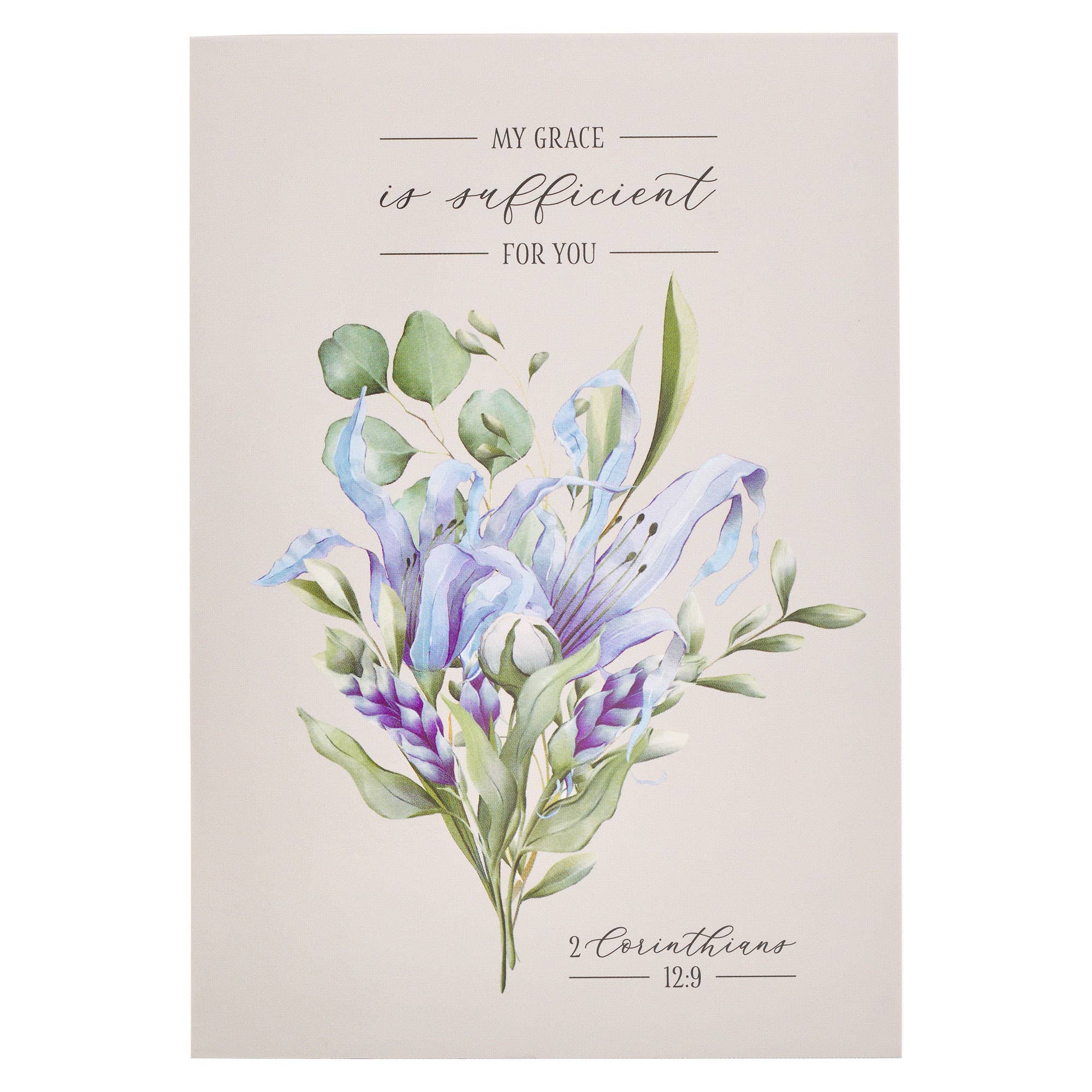 Notepad Floral My Grace is Sufficient 2 Cor. 12:9