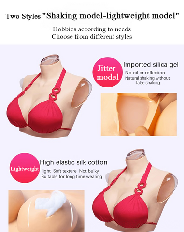 C Cup high neck silicone breasts – KUICEO