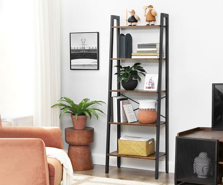 vintage style tiered shelving 