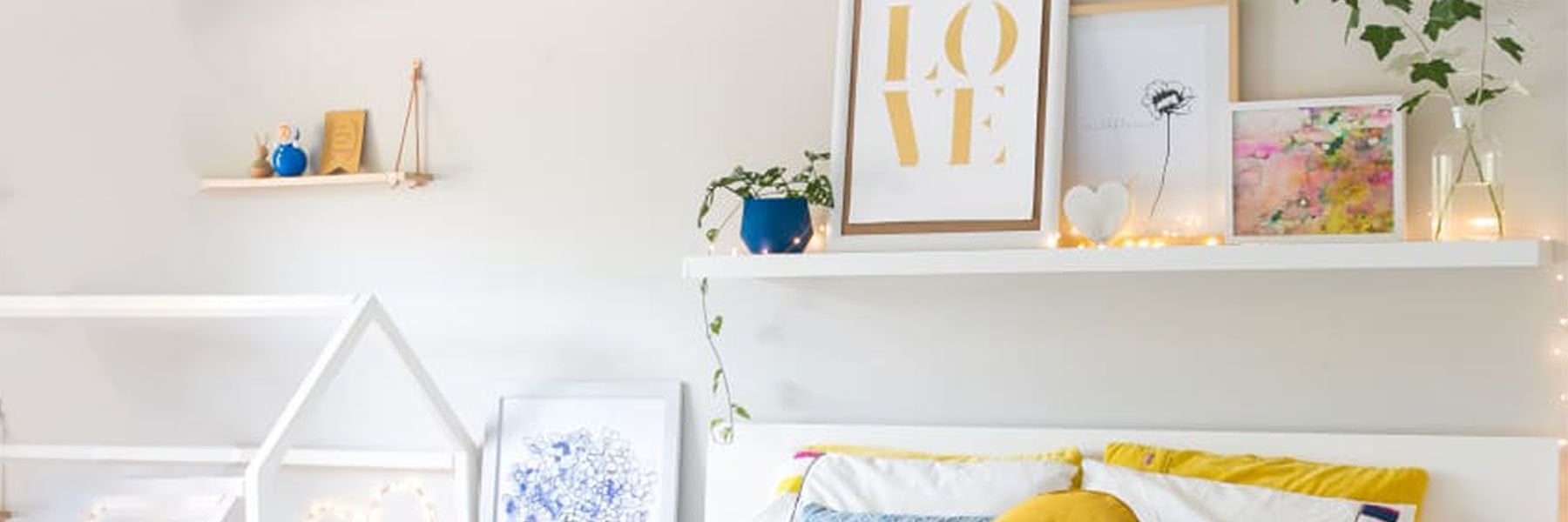 wooden wall display cubes and shelving 