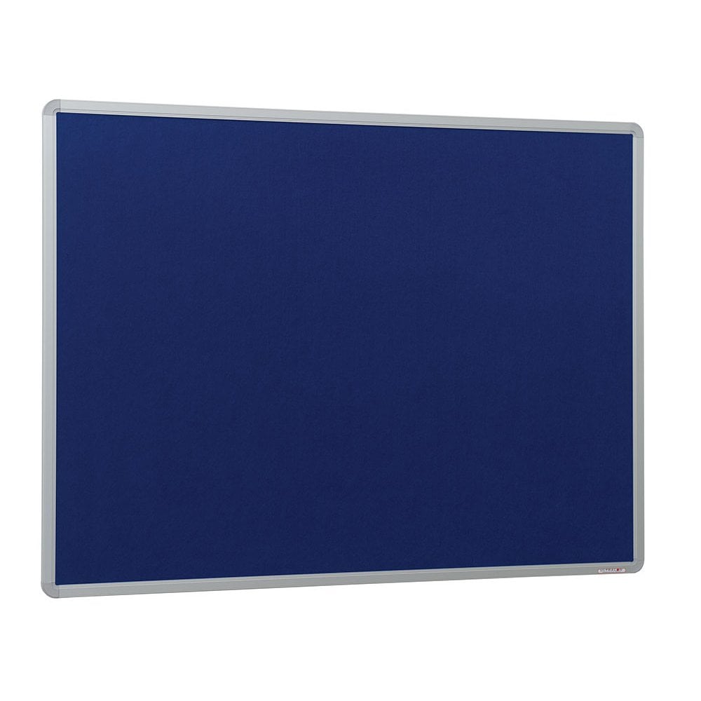 Dark Blue Felt Noticeboard - Aluminium Frame 2400 x 1200mm – Displaysense