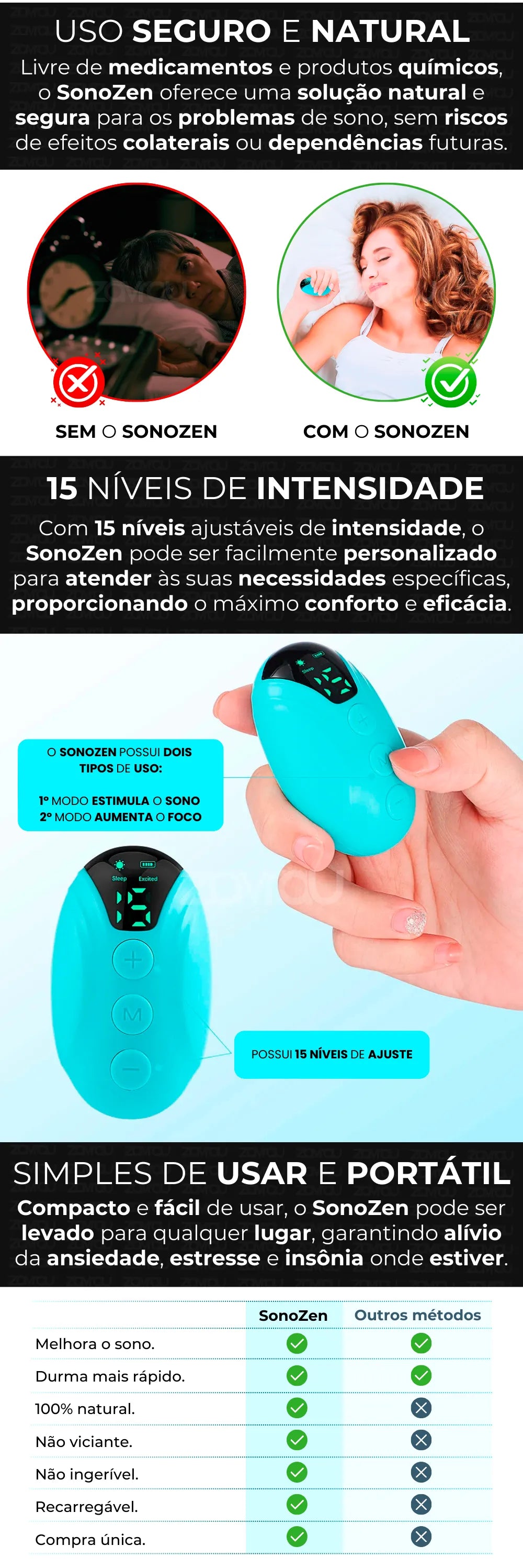 SonoZen - Dispositivo Relaxante de Micro Correntes do Sono 3