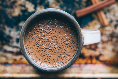 cacao drink in a mug