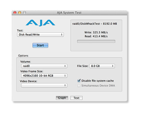 2big Thunderbolt™ 2 & USB3 RAID AJA raid table