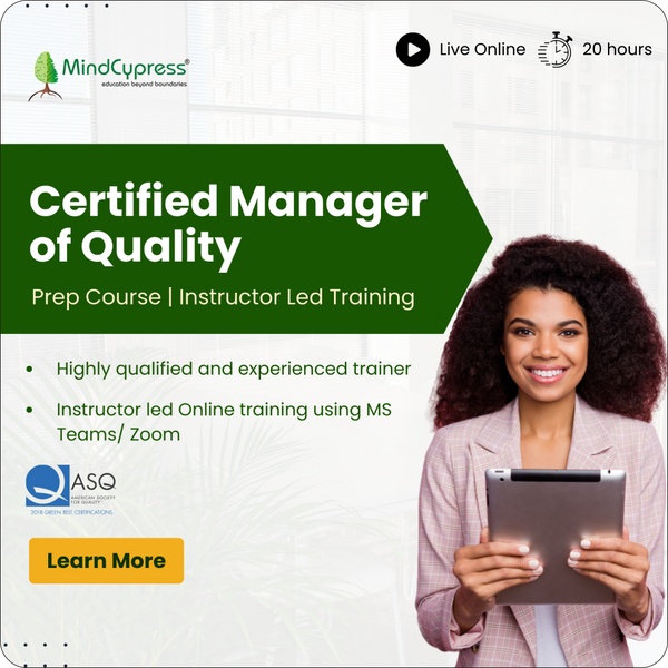 certified manager of quality organizational excellence