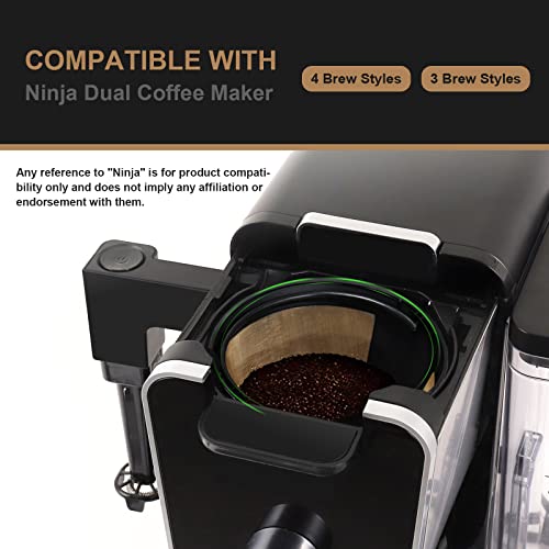 Stainless Steel Reusable K Cups Compatible with Ninja Dual Brew Coffee  Maker, K Cup Reusable Coffee Pods,Permanent Reusable Coffee Filters for  Ninja