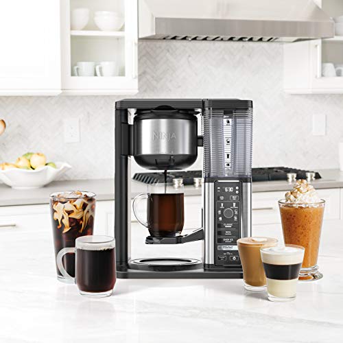 Ninja CFN601 Espresso & Coffee Barista System, Single-Serve Coffee &  Nespresso Capsule Compatible, 12-Cup Carafe, Built-in Frother, Espresso