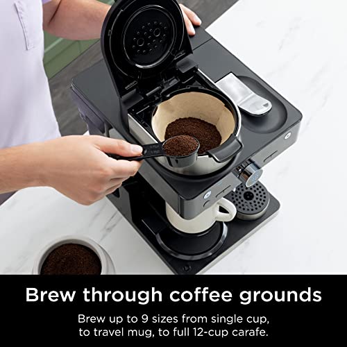 Ninja CFP201 DualBrew System 12-Cup Coffee Maker, Single-Serve for Grounds  & K-Cup Pod Compatible, 3 Brew Styles, 60-oz. Water Reservoir & Carafe