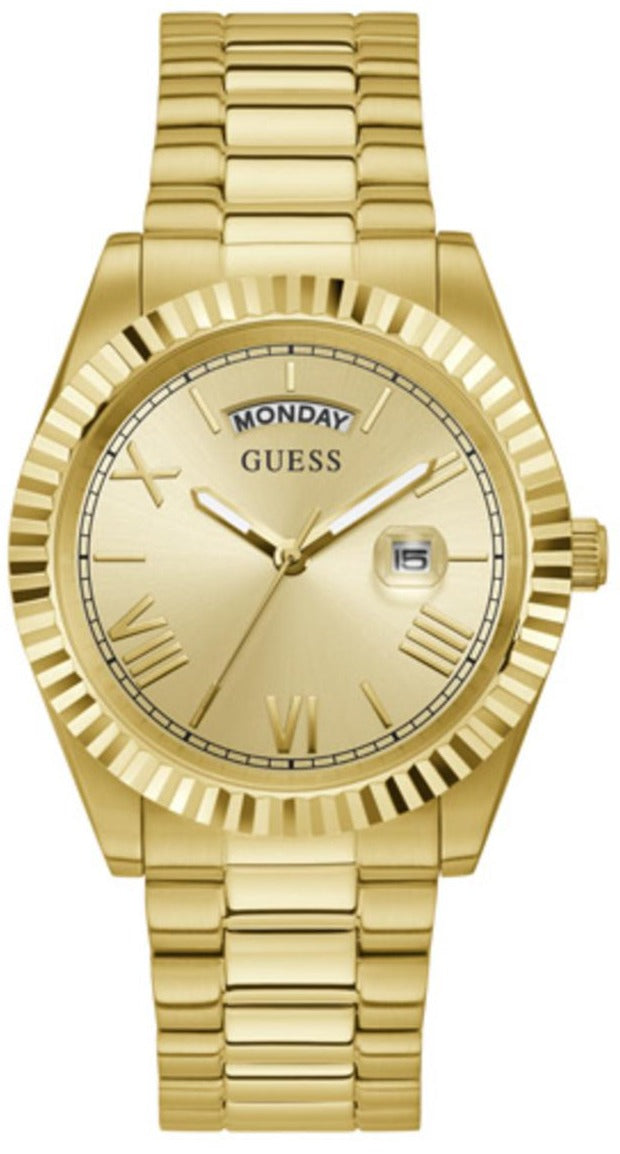 Guess Connoisseur Gold Dial Gold Steel Strap Watch for Men