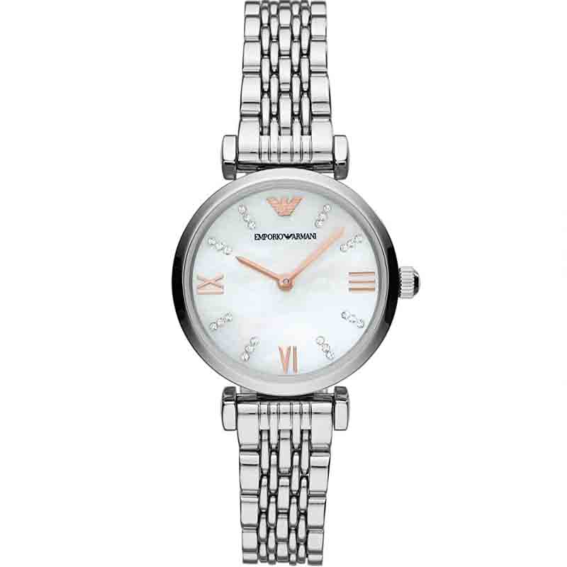 Buy Emporio Armani Donna Mother of Pearl Dial Silver Stainless Steel Watch  For Women - AR11204