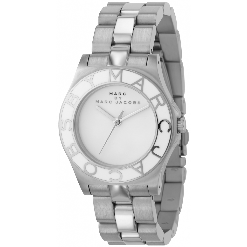Buy Marc Jacobs Blade White Dial Silver Stainless Steel Strap Watch for ...