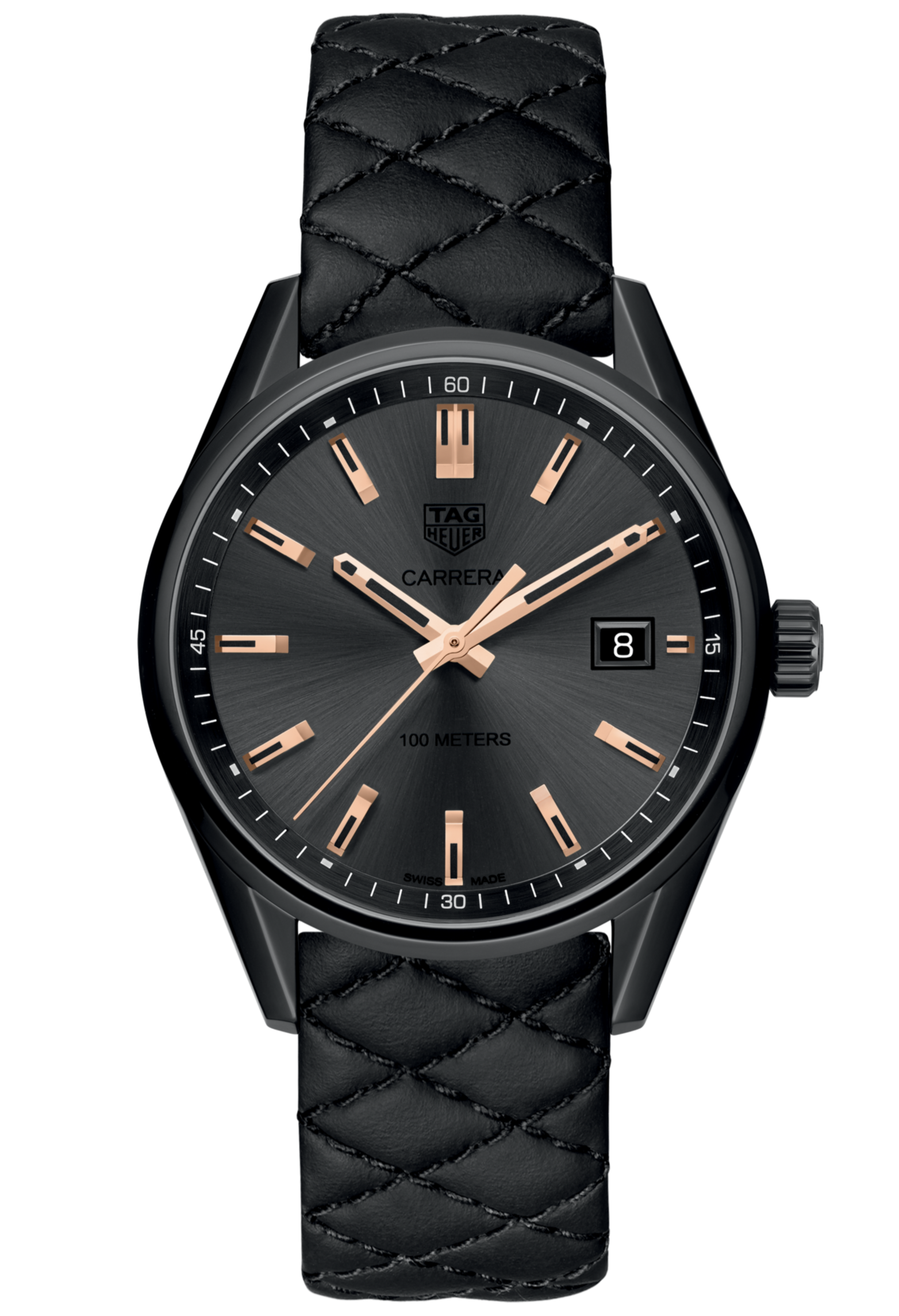 Tag Heuer Carrera Special Edition 39mm Black Dial Black Leather