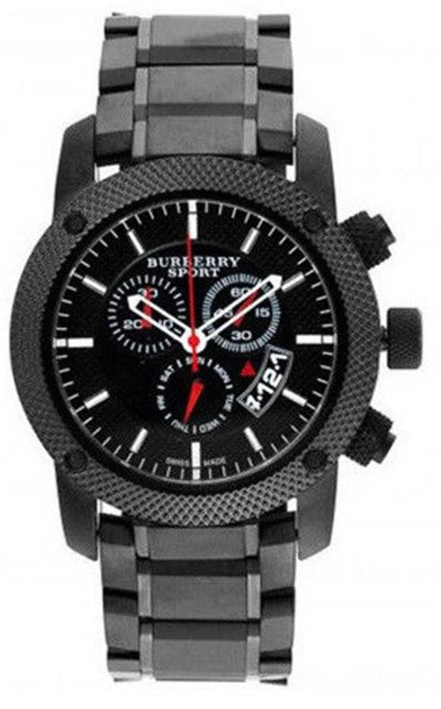 Geometrie Gepolijst realiteit Buy Burberry Sport Chronograph Black Dial Black Stainless Steel Strap Watch  for Men - BU7703