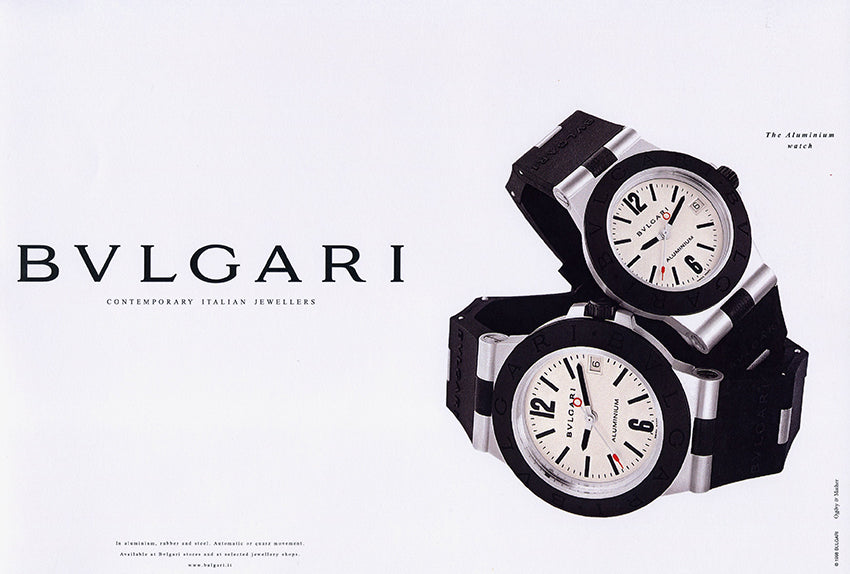 BVLGARI アルミニウム 発売当時の広告イメージ