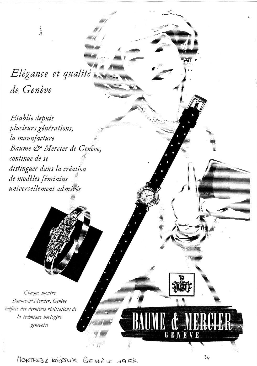 Advertisement for Baume & Mercier women's watches