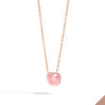 Comes with Pomellato pendant nude rose quartz chain (36-38cm) from Aye Isuzu East.