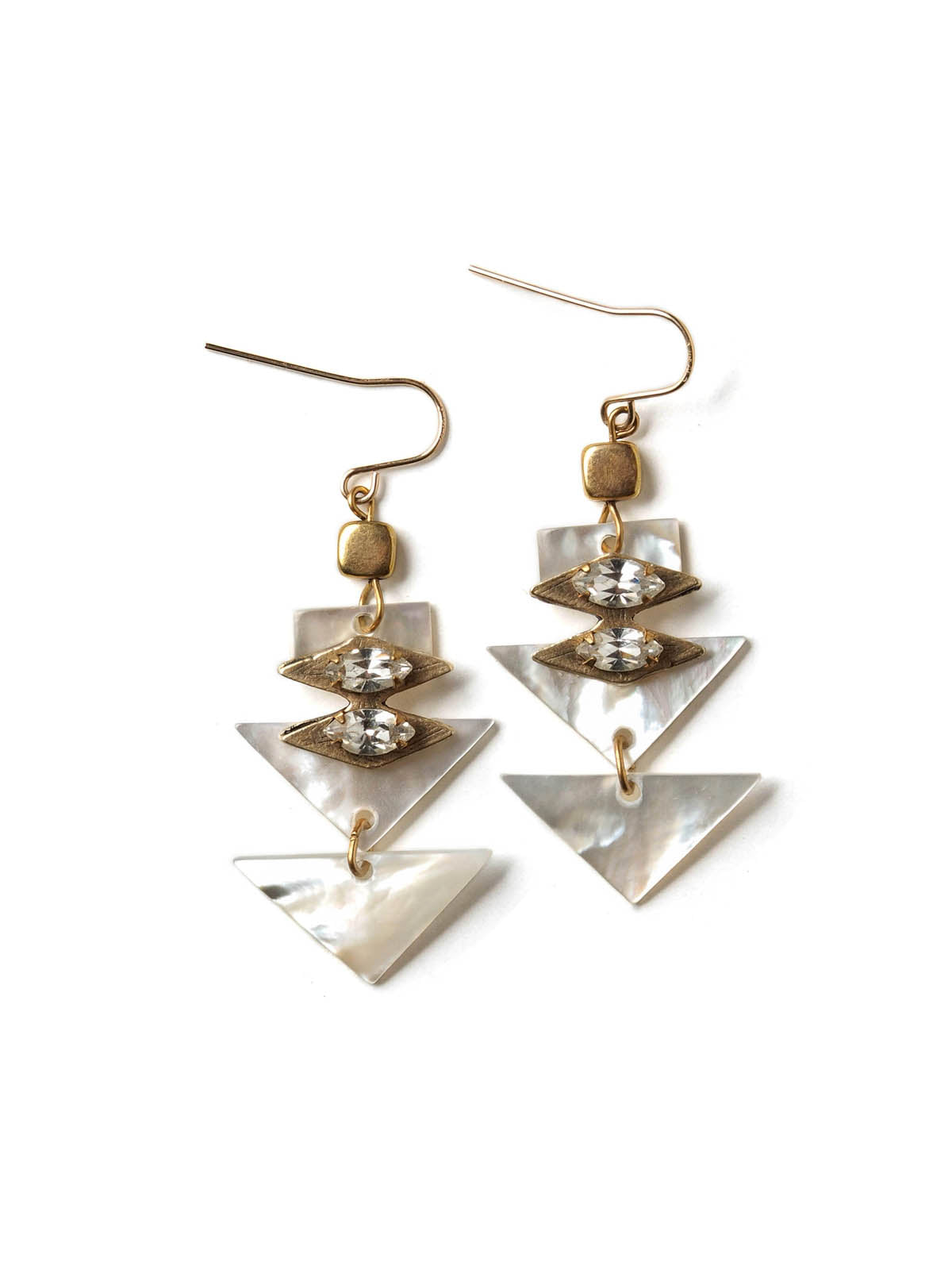 Pearlescent Geometric Earrings