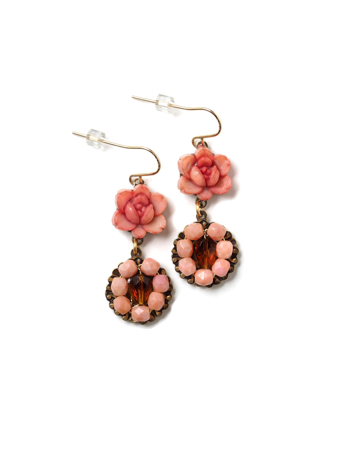 Beaded Rosé Earrings