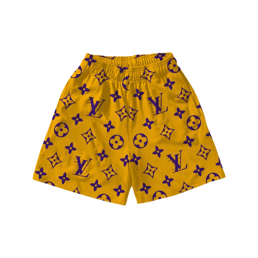 Bravest Studios, Shorts, Bravest Studios Louis Vuitton Purple And Gold  Shorts Medium And Large