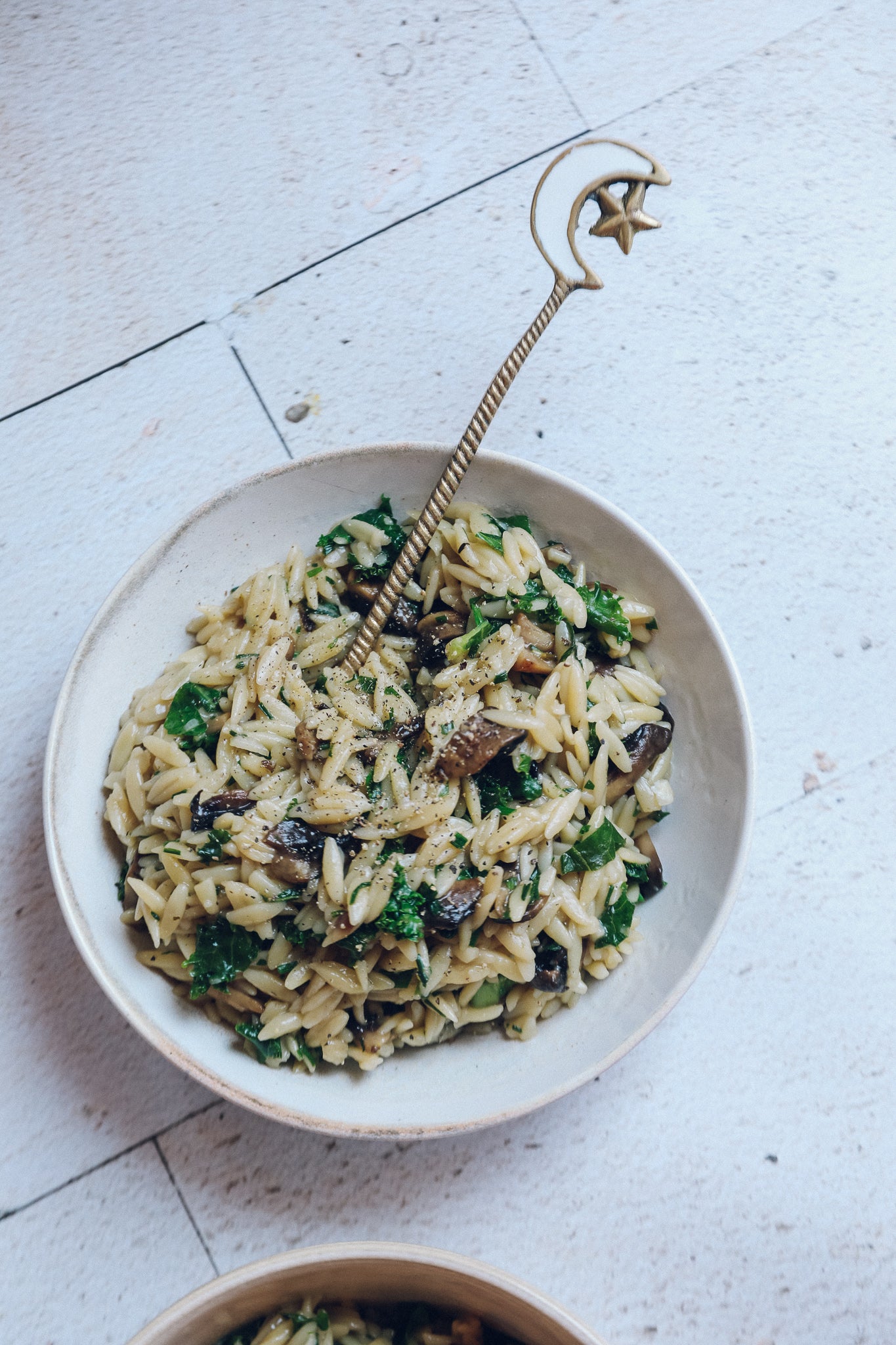 Mushroom and Kale Orzo