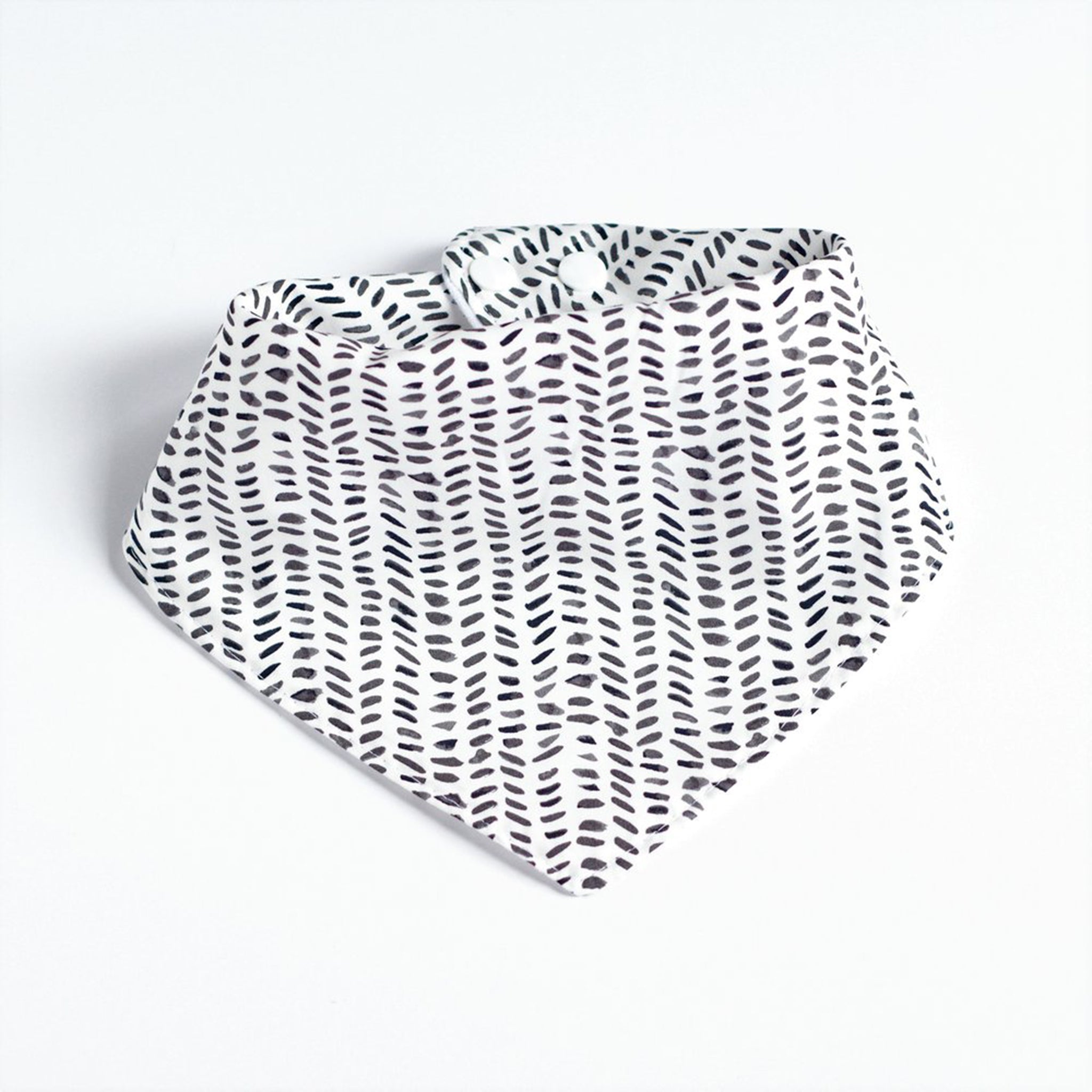 Gray Watercolor Muslin Bandana Bib