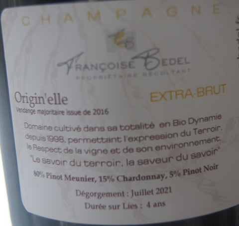 Bester Champagner 2016: Origin'Elle, ideale Essenspaarung mit Bugogli-Pilzen.