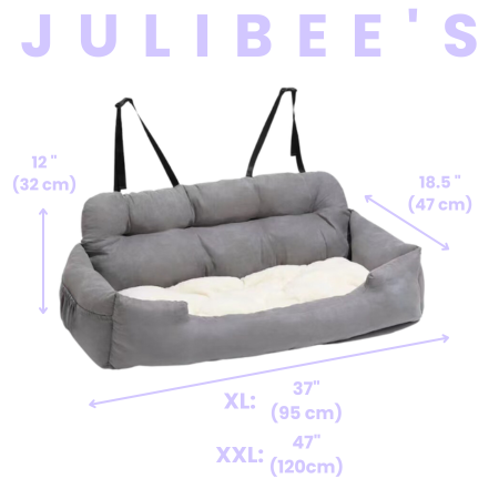 Julibee's Fluff X-Large Dog car Seat-Size