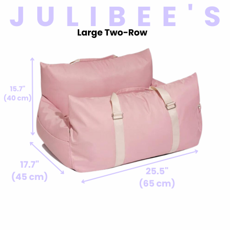 Julibees lebendige Größentabelle für Hundeautositze – rosa