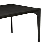 huxley curve dining table black oak eight seater