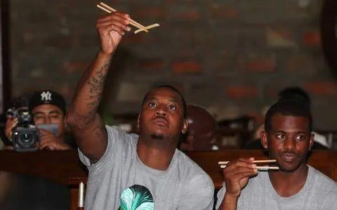 Anthony with chopsticks