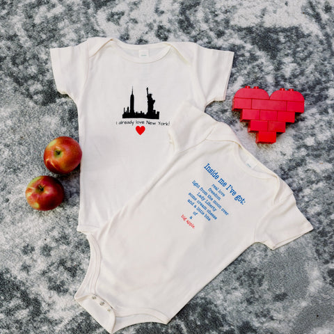 I love New York organic baby romper