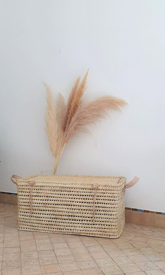 Petit Panier Rond de Rangement en Palme La Maison Naïve