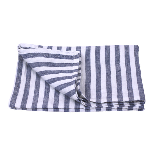 Blue stripes - Kitchen towel - stone washed - LithuanianLinen