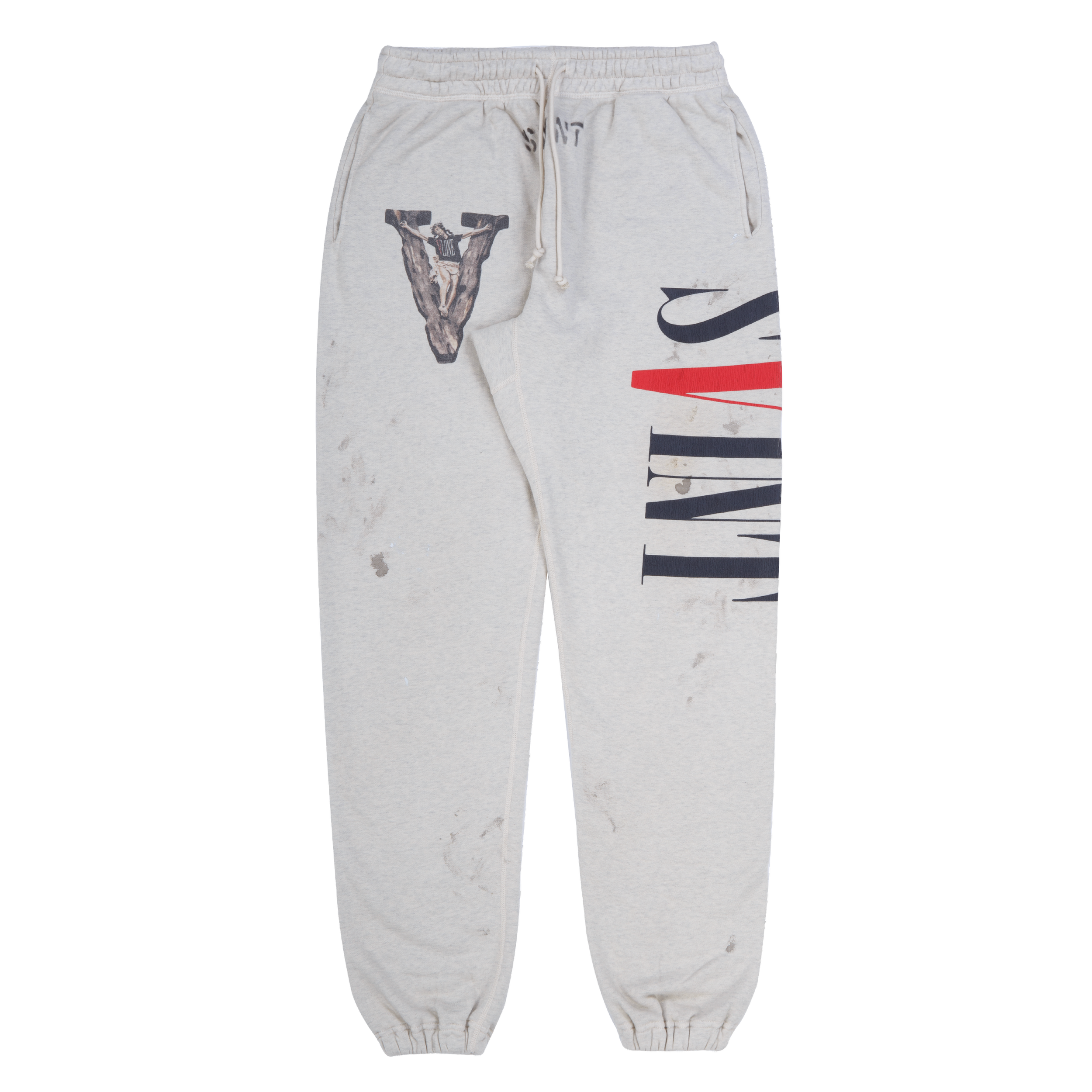 Saint Michael x Vlone Logo Sweatpants Grey