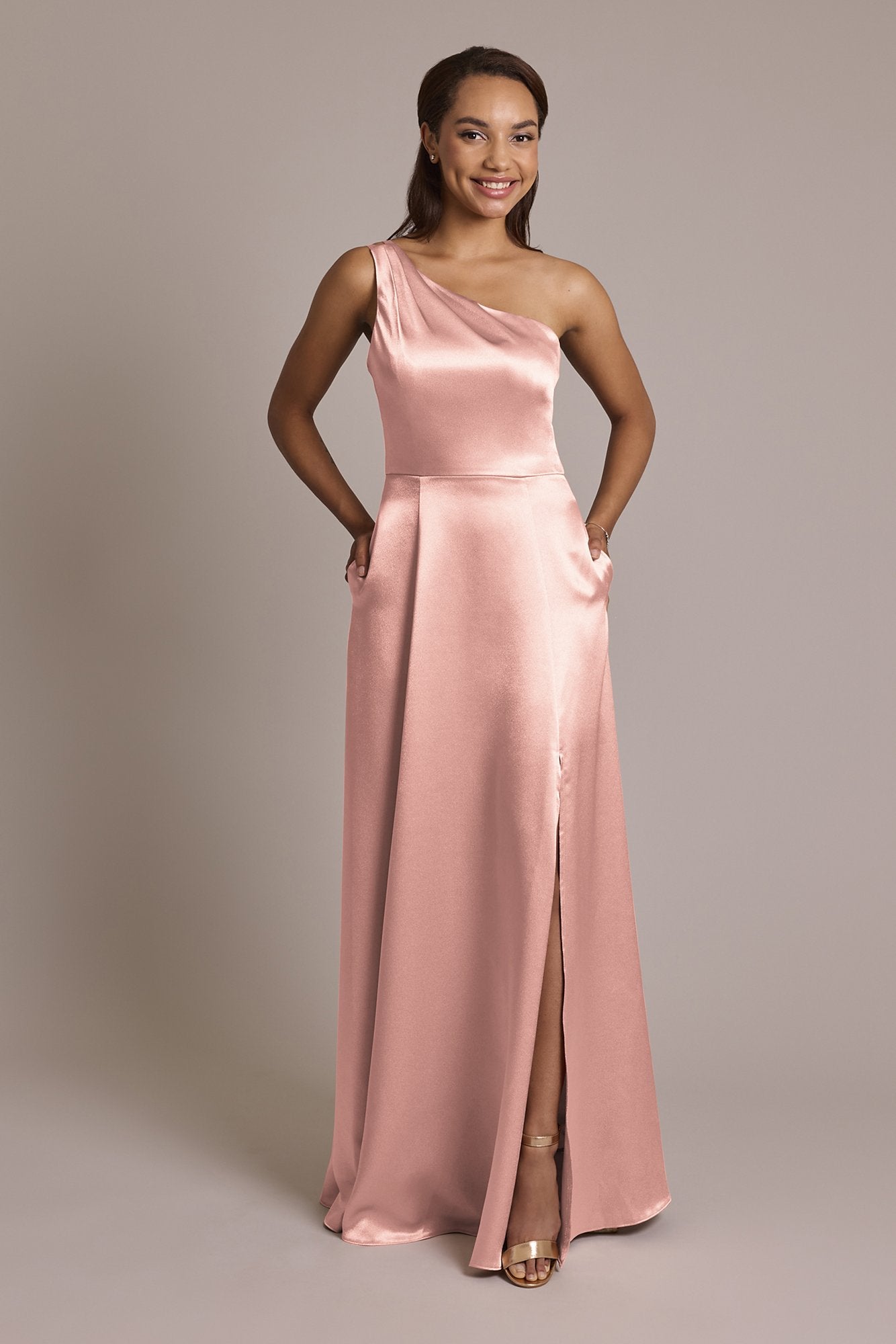 Picture of Luxe Charmeuse One-Shoulder Dress