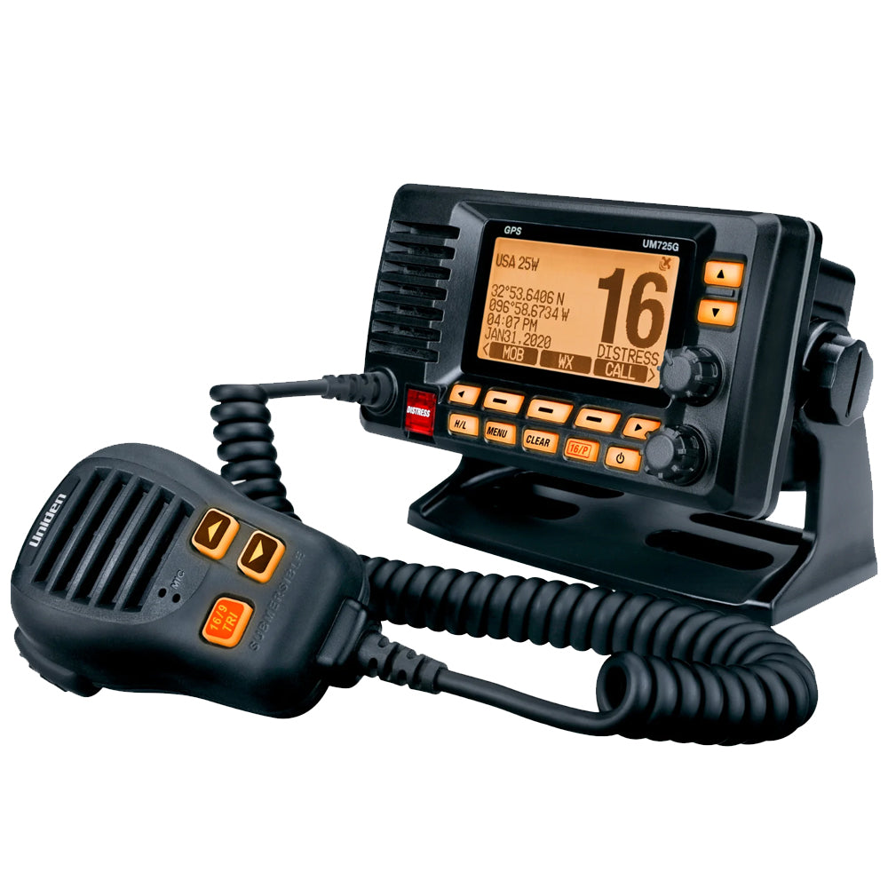 Uniden UM725 Fixed Mount Marine VHF Radio wGPS Black UM725GBK – Madsen  Machine LLC