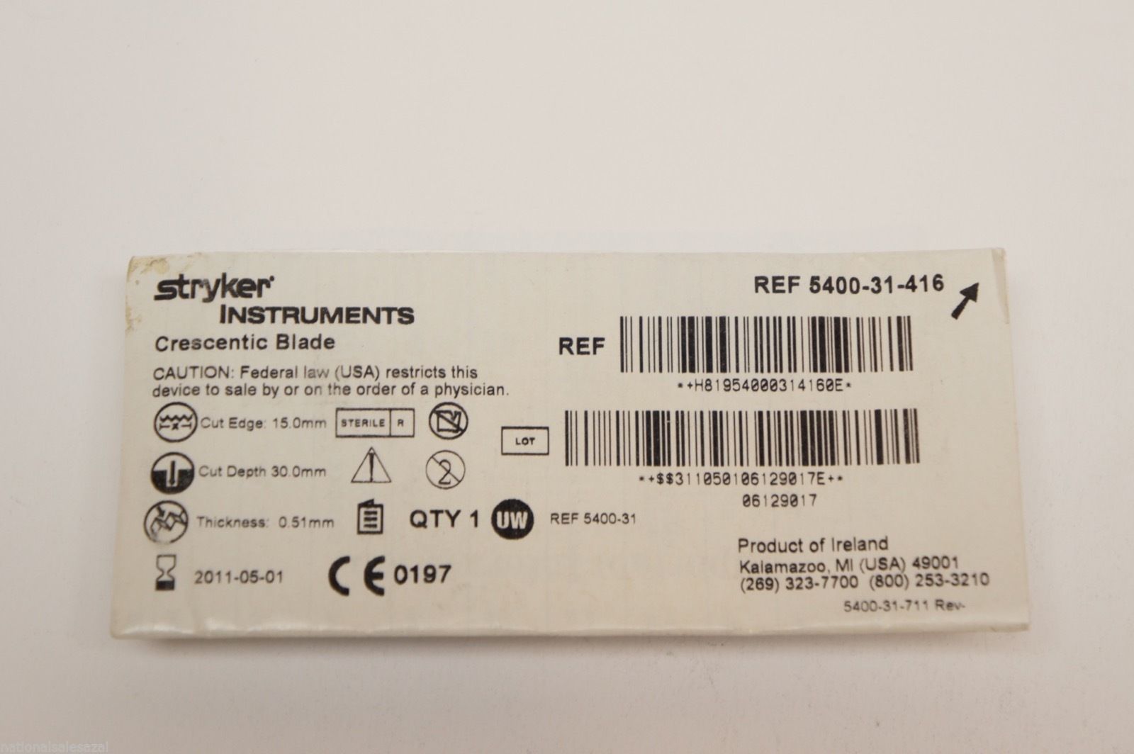 5400-31-416 ~ Stryker Crescentic Blade 15.0mm (x) – imedsales