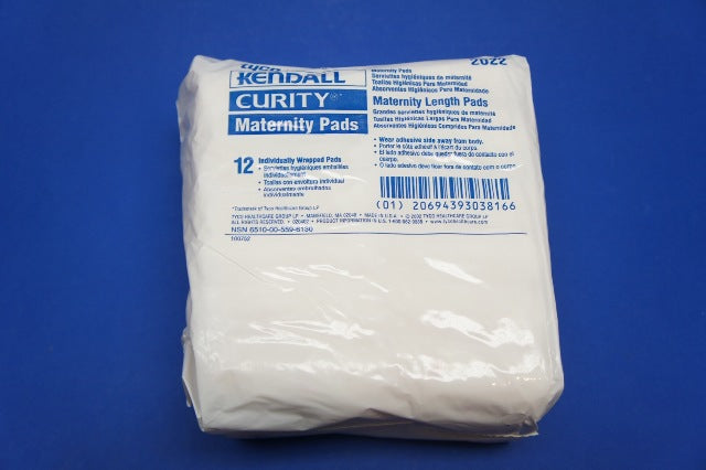 Tyco 2022 Kendall Curity Maternity Pads ~ Case of 288 Individually Wra ...