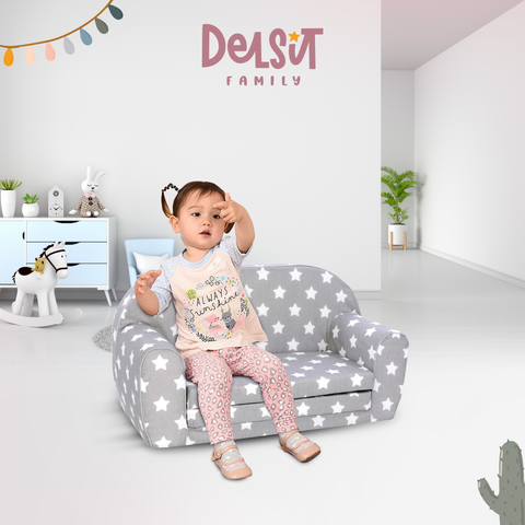 fold out toddler sofa by Delsit