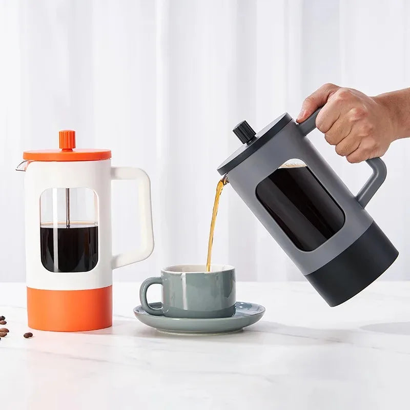 cafetière à piston 2 couleurs