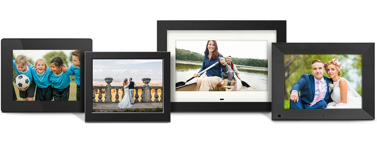 black digital photo frame