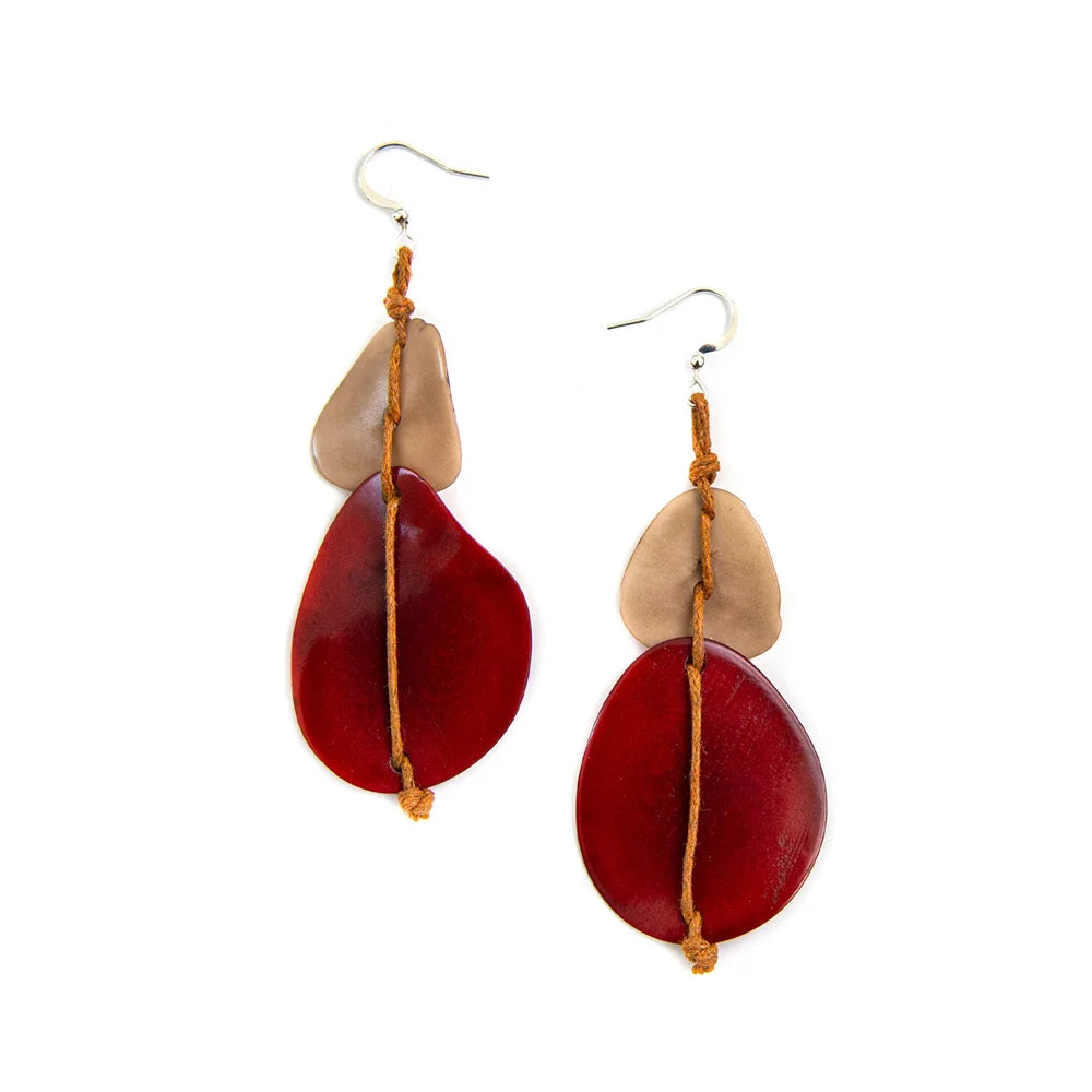 Two-Tone Drop Earrings